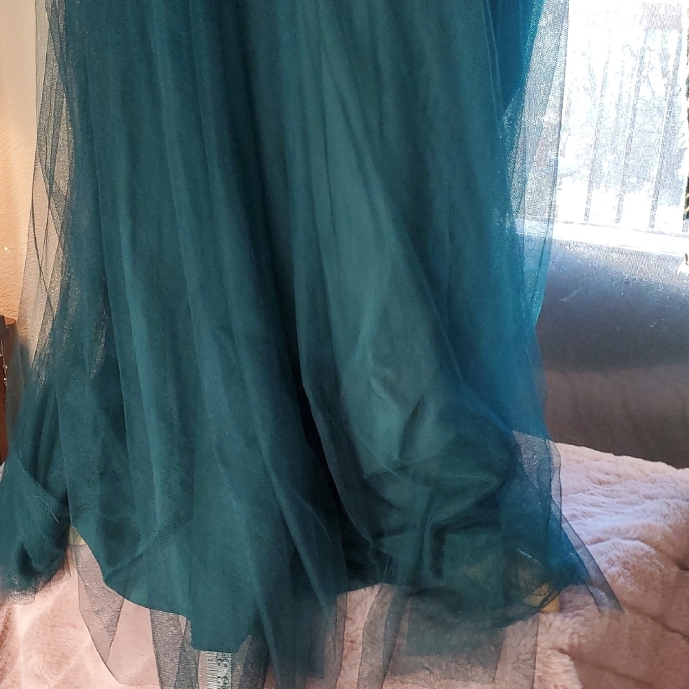Revelry Green Gown with Halter Neckline - Picture 5 of 10